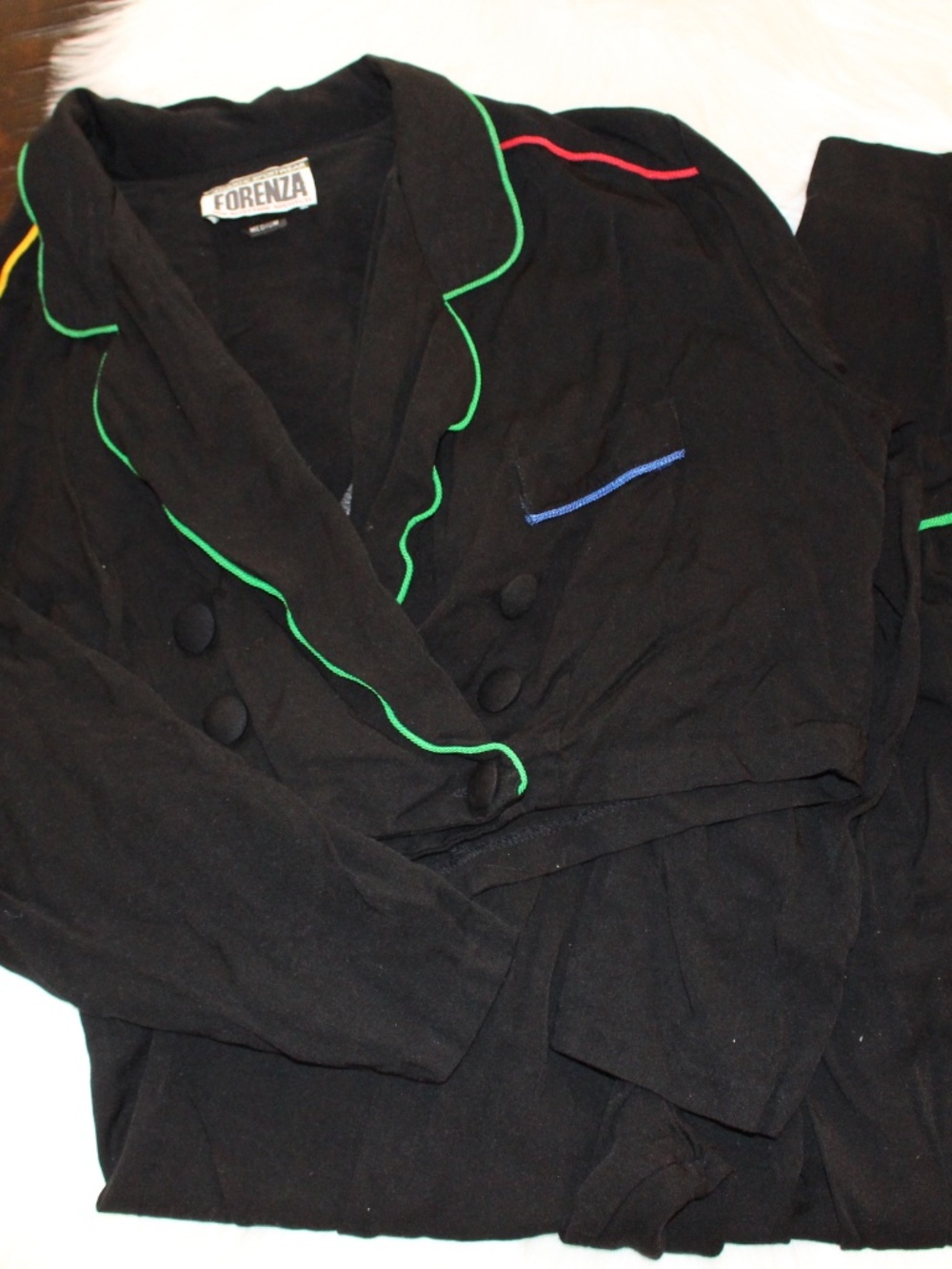 Vintage Forenza,  SET cropped long sleeve  shirt jacket and pants